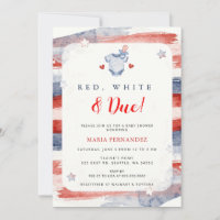Red White and Due 4th of July Summer Baby Shower