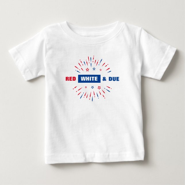 Red White And Due Baby Shower Matching Family Baby T-Shirt (Front)