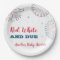 Red, White and Due Baby Shower Plates