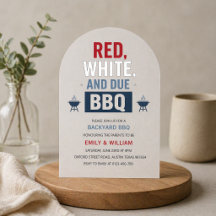 Red White and Due BBQ Modern Baby Shower 
