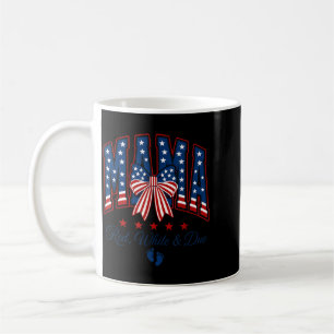 Red White And Due Cute Patriotic Mama Pregnancy Coffee Mug