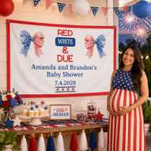 Red/White and Due Fourth Baby Shower