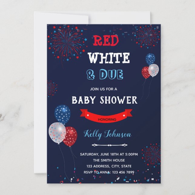 Red white and due invitation (Front)