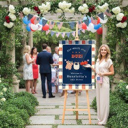 Red White and Due Patriotic Baby Shower Welcome