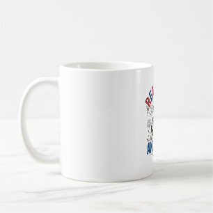 Red White and Feral Patriotic Racoon Shirt_1 Coffee Mug