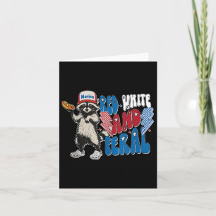 Red White And Feral Racoon 4th Of-july Tank Top.p Card
