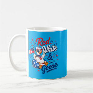 Red White And Goose Funny 4th Of July Patriotic Coffee Mug