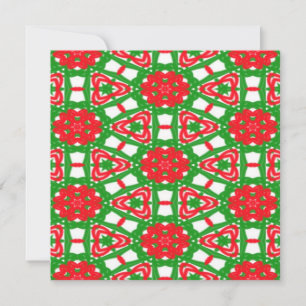 Red, White and Green Kaleidoscopes Card
