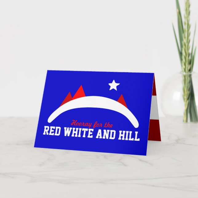 Red White and Hill Card (Front)