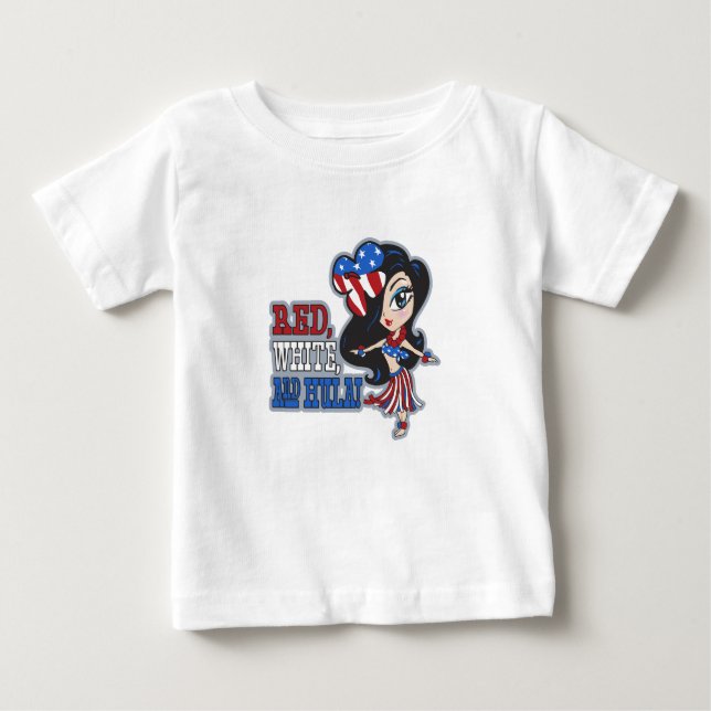 Red, White and Hula Infants & Toddler T-shirts (Front)