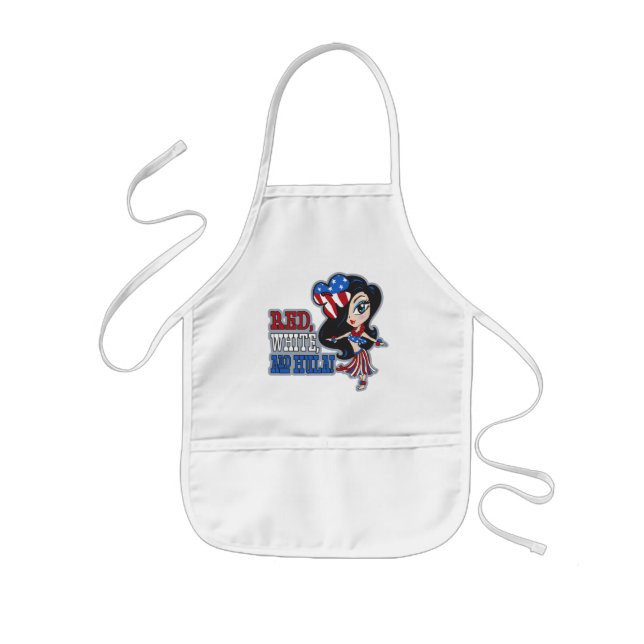 Red, White and Hula Kid's apron (Front)