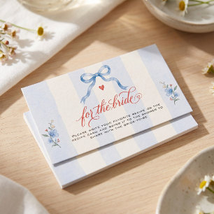 Red white and I do vintage blue bow custom Enclosure Card