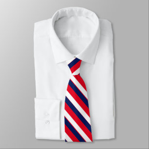 Red, White, and Midnight Presidential Stripe Tie