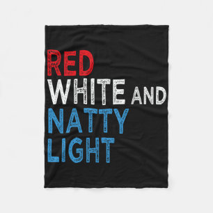 Red White And Natty-light For Men Women Beer Lover Fleece Blanket