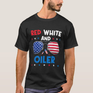 Red White And Oiler Sungles 4th Of July America Fl T-Shirt