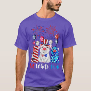 Red White And Oink Cute Pig 4th Of July Usa Flag P T-Shirt
