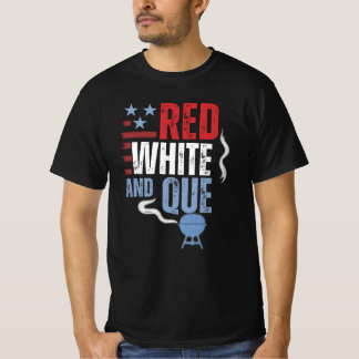 Red White and Que Patriotic BBQ Gifts T-Shirt