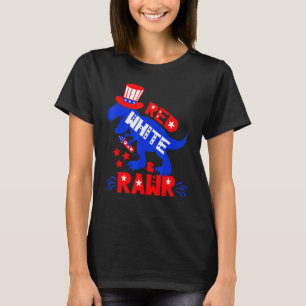Red White And Rawr 4th Of July Dinosaur Rex For Bo T-Shirt