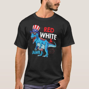 Red White And Rawr Rex Usa Dinosaur Patriotic 4th T-Shirt