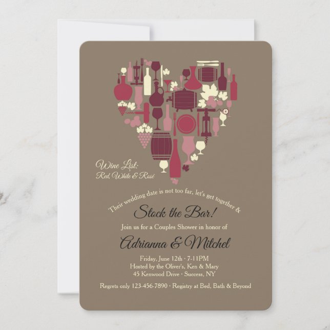 Red, White and Rosé Invitation (Front)
