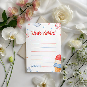Red White and Two Sweet Birthday Time Capsule Invitation