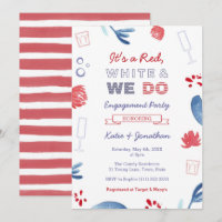 Red White And We Do Co-ed Shower Engagement Party