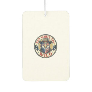 Red White And Wild Patriotic Patriotic Animal Vint Car Air Freshener