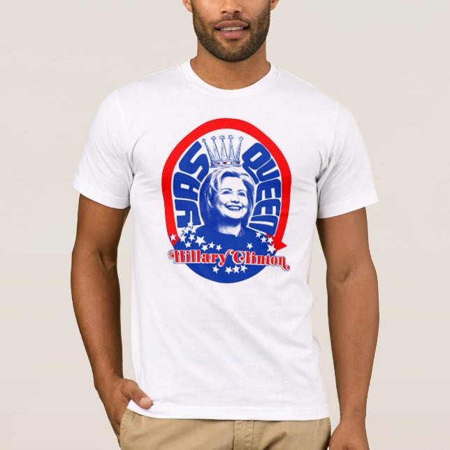 Red, White, and Yass Queen Hillary! T-Shirt (Front)