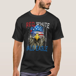 Red White Bald Eagle American Flag Bald Eagle 4th T-Shirt