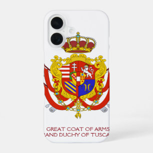 Red White Banner Grand Duchy of Tuscany iPhone 16 Case