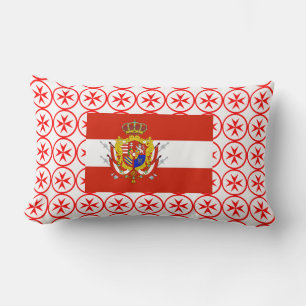 Red White Banner Grand Duchy of Tuscany Lumbar Cushion