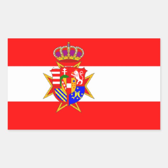 Red White Banner Grand Duchy of Tuscany Rectangular Sticker (Front)