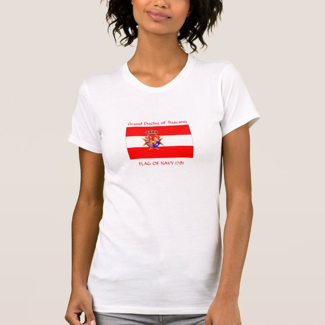 Red White Banner Grand Duchy of Tuscany T-Shirt (Front)