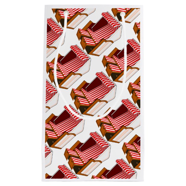 Red & White Beach Chairs Themed Party Gift Bag (Front)