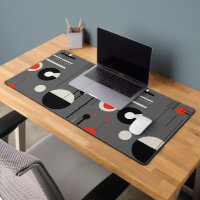 Red white black bauhaus geometric shapes