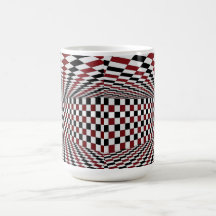 Red White Black Chequered Room High Contrast