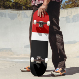 Red White Black Color Block Style Design  Skateboard