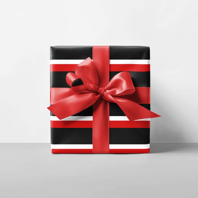 Red White Black Colorblock Wrapping Paper (Red White Black Colorblock Wrapping Paper)