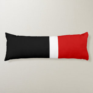 Red White Black Colour Block Style Design Body Cushion