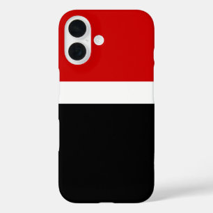 Red White Black Colour Block Style Design iPhone 16 Case