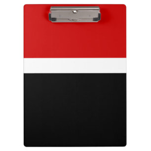 Red White Black Colour Block Style Design Clipboard