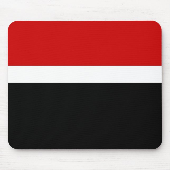 Red White Black Colour Block Style Design  Mouse Pad (Front)