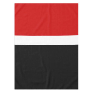 Red White Black Colour Block Style Design Tablecloth
