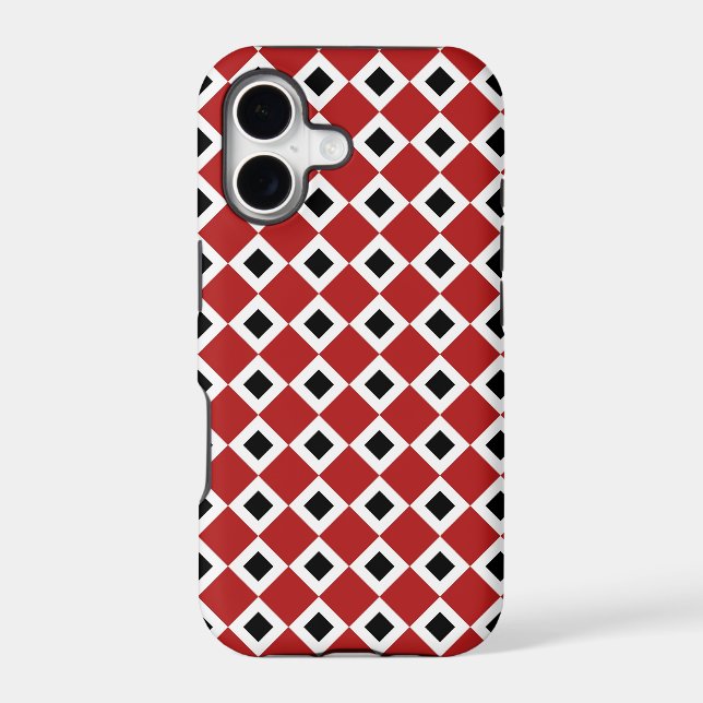 Red, White, Black Diamond Pattern (Back)