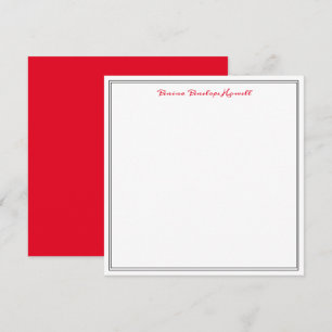 Red, White & Black Elegant Modern Professional Thank You Card
