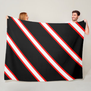 Red White Black Fleece Blanket
