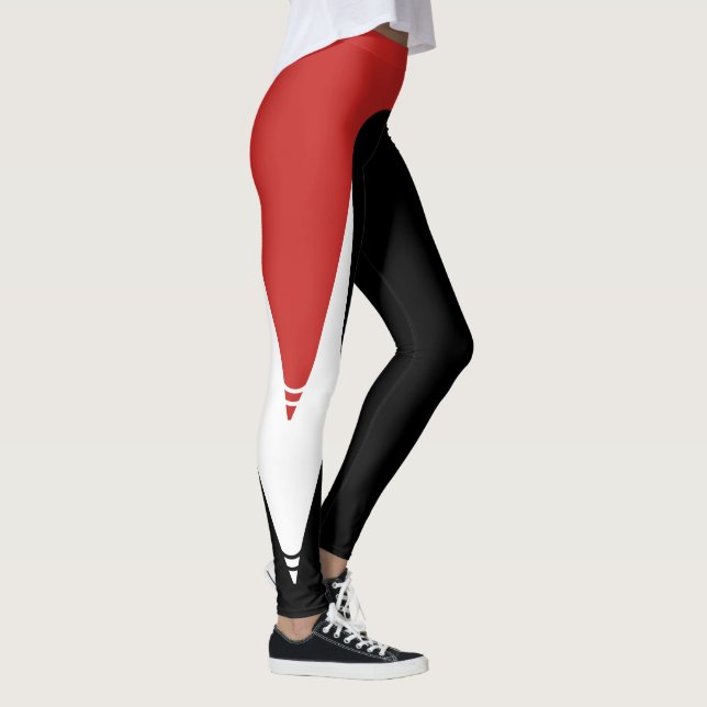 Red/White/Black Pattern Leggings 3 (Right)