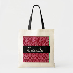 Red White Black Wedding Damask Bridesmaid Bag