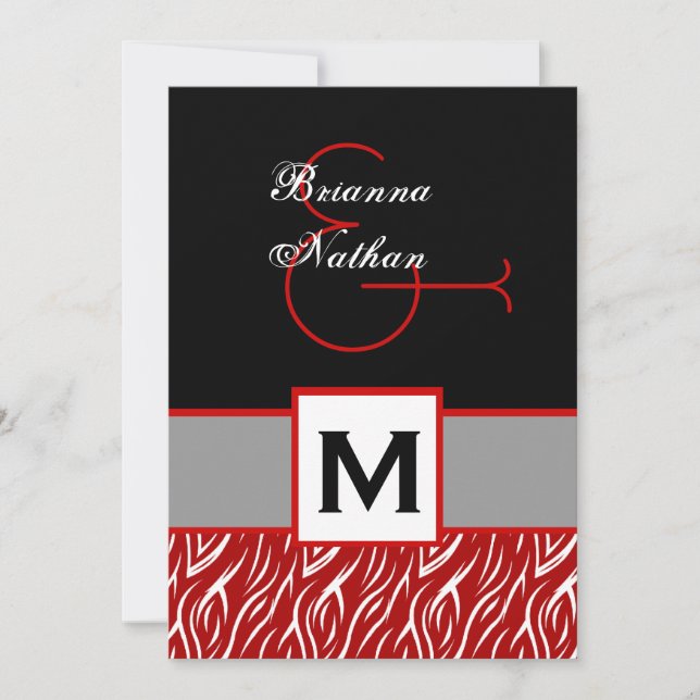 Red White Black Zebra Template (Front)