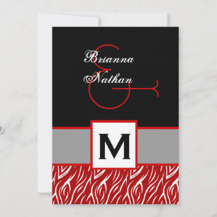 Red White Black Zebra Template
